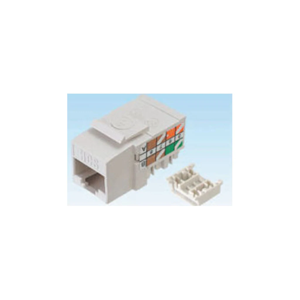 J6E-00873 8P8C RJ-45 UTP Keystone Jack CAT 6, LSA+ / 110 IDC T568 A/B, 180 derece HCS