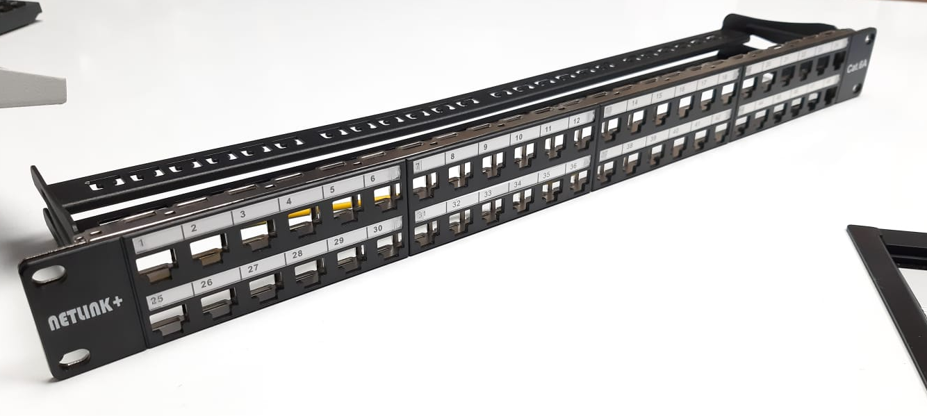 1U 48 Port Cat6 A Ftp Pach Panel Netlink