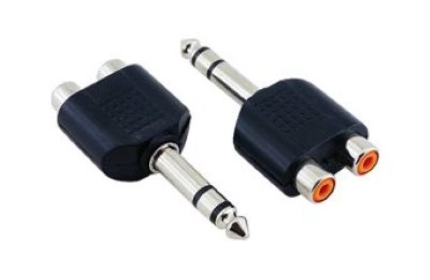 Ks421 6.3Mm Stereo Erkek- 2Rca Dişi Adaptör