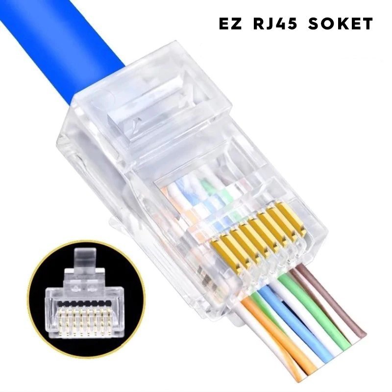 Cat6p00ez1 Cat6 Ez Rj45 Ez Modüler Pulug 8P8C NP2026 (ADET FİYATI)