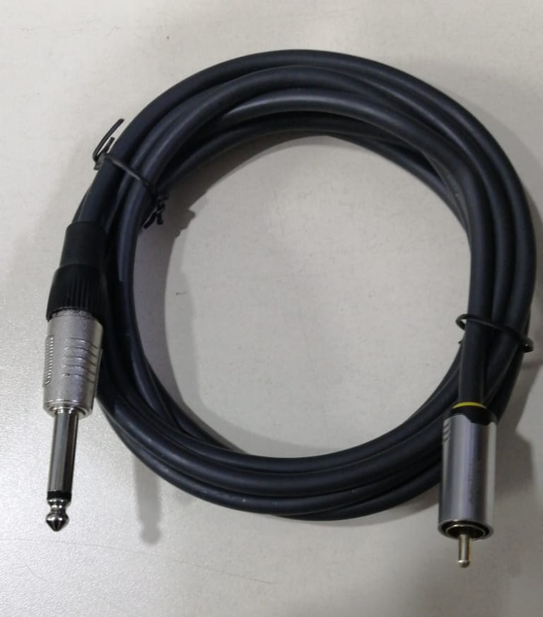 Ne60061-2,5 6.3Mm Stereo + 1Xrca Erkek Pvc Ara Kablo 2,5 Metre