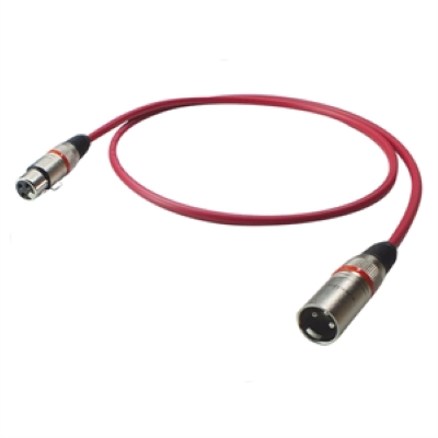 E4004 B 6Mt Kırmızı Ara Kablo Xlr Erkek + Xlr Dişi Pvc Ara Kablo ESTELLO