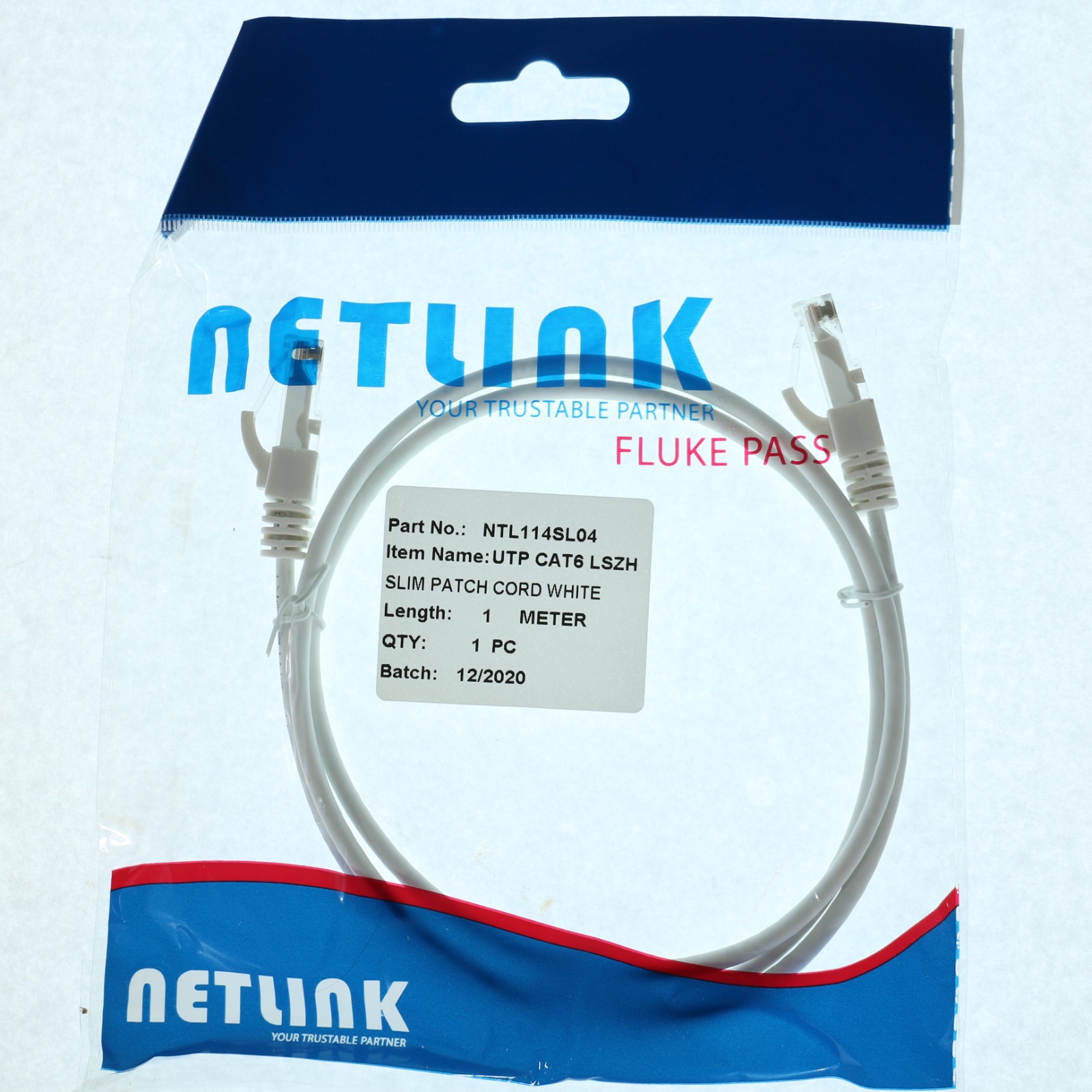 NTL114SL04 UTP CAT6 LSZH SLIM PATCH CORD 1MT (FLUKE PASS)