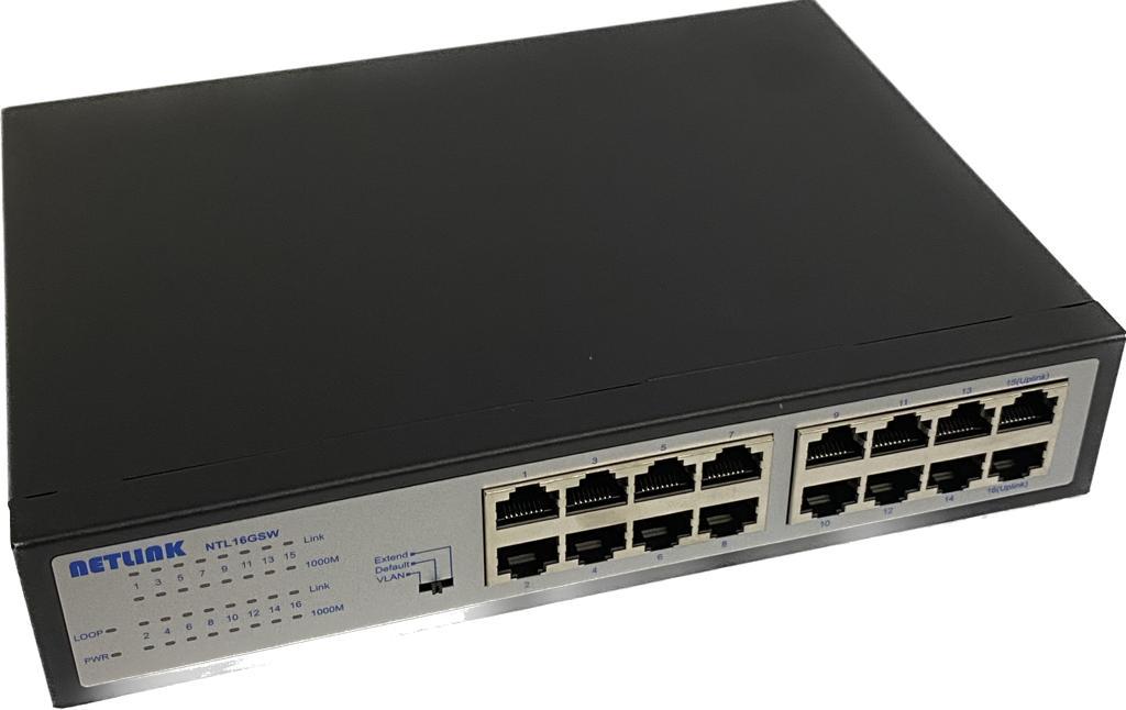 NTL16GSW 16 PORT 10/100/1000 ETHERNET SWİTCH NETLİNK