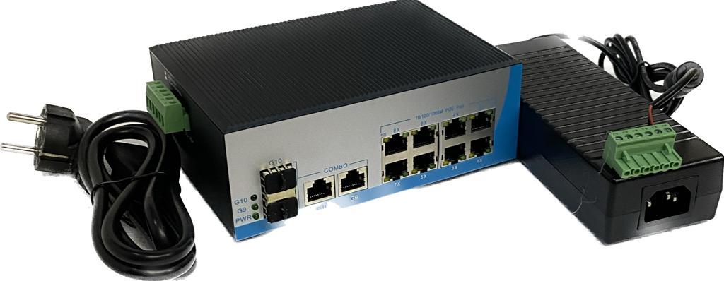 NTL IS8G2SFPAF 8 PORT- POE+2 SFP+2 COMBO INDUSTRİAL SWİTCH 150W NETLİNK