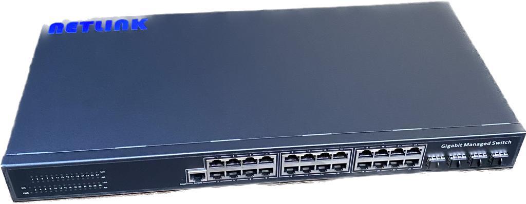 NTL24GMSW4SFP 24 PORT 10/100/1000+4 SFP L2 MANAGED ETHERNET SWİTCH NETLİNK