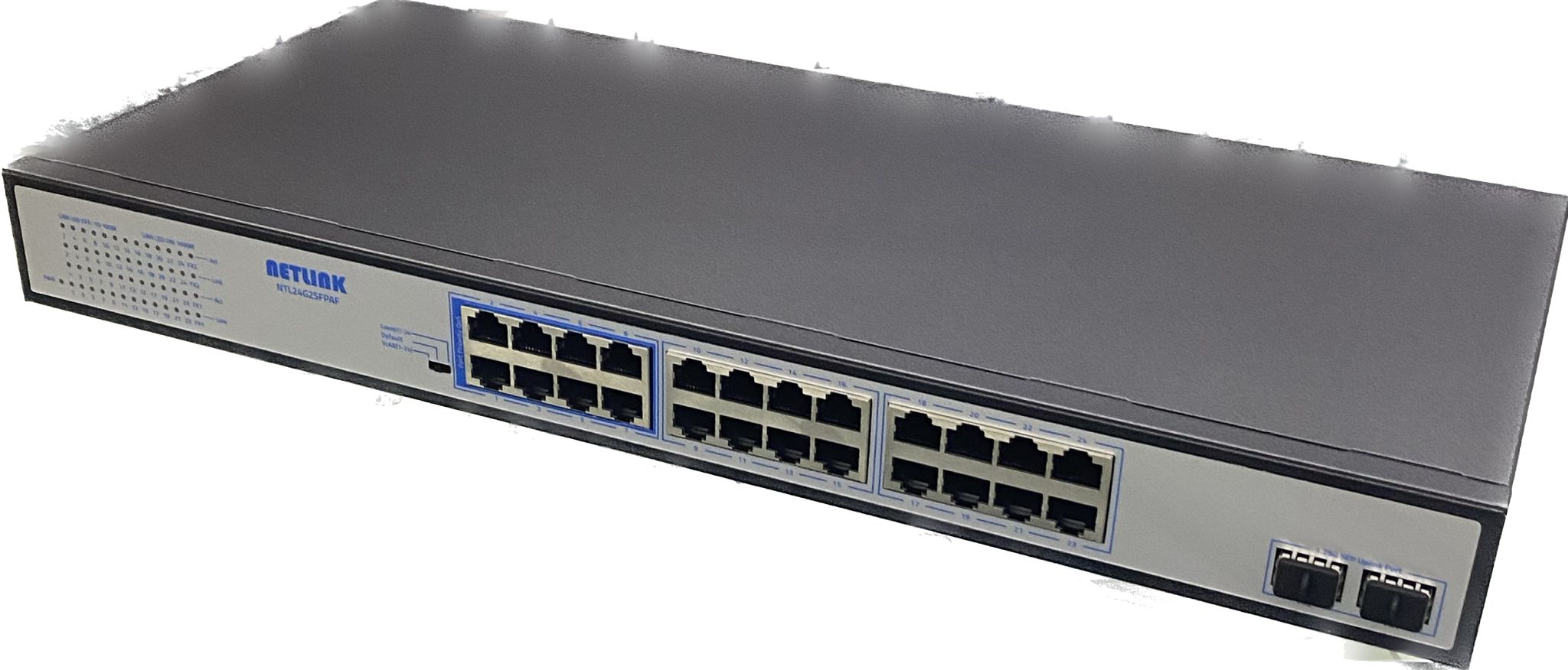 NTL24G2SFPAF 24 PORT 10/100/1000+2 SFP POE SWİTCH 300W NETLİNK