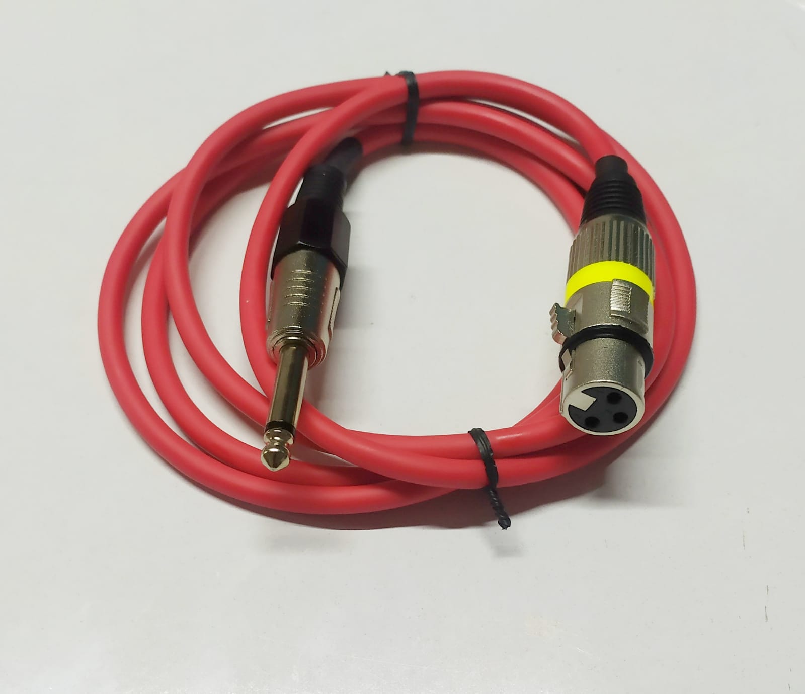 NE1201K Ara Kablo Kırmızı 6,3Mm Mono + Xlr Canon 3 Pin Dişi Pvc 1,5mt