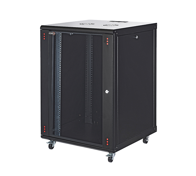 ELGR20U6060BL131FNT2 ELEGANT RACK 19" 20U W600XD600 (TEKERLEK DAHIL) 2LI FAN, ANALOG TERMOSTAT + ON/