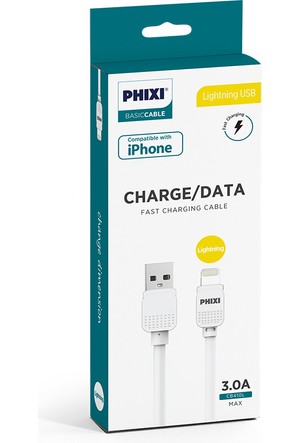 PHIXI Iphone To Usb Kablo 3.0A